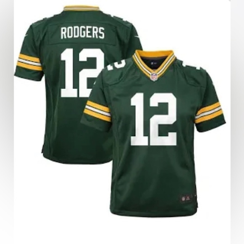 Green Bay Packers Aaron Rodgers Nike - NEW - Youth Green Game Jersey. X-Large